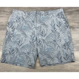 Travis Mathew Coastal Canyon Heather Gray Floral Golf Shorts Size 38